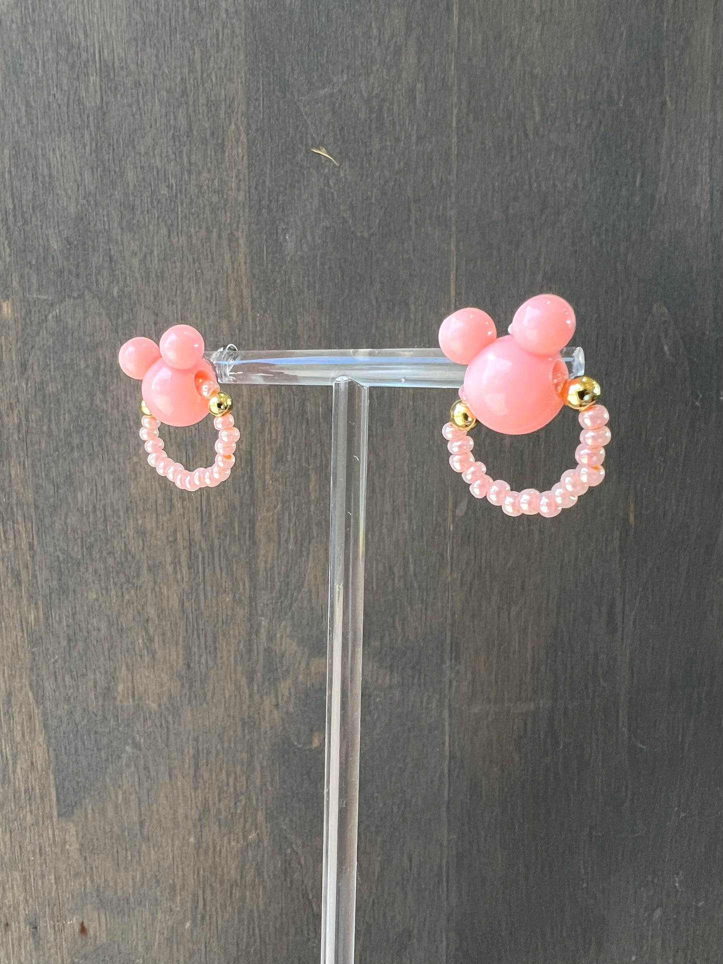 Peach Ring Earrings