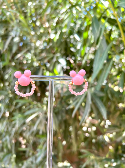 Peach Ring Earrings