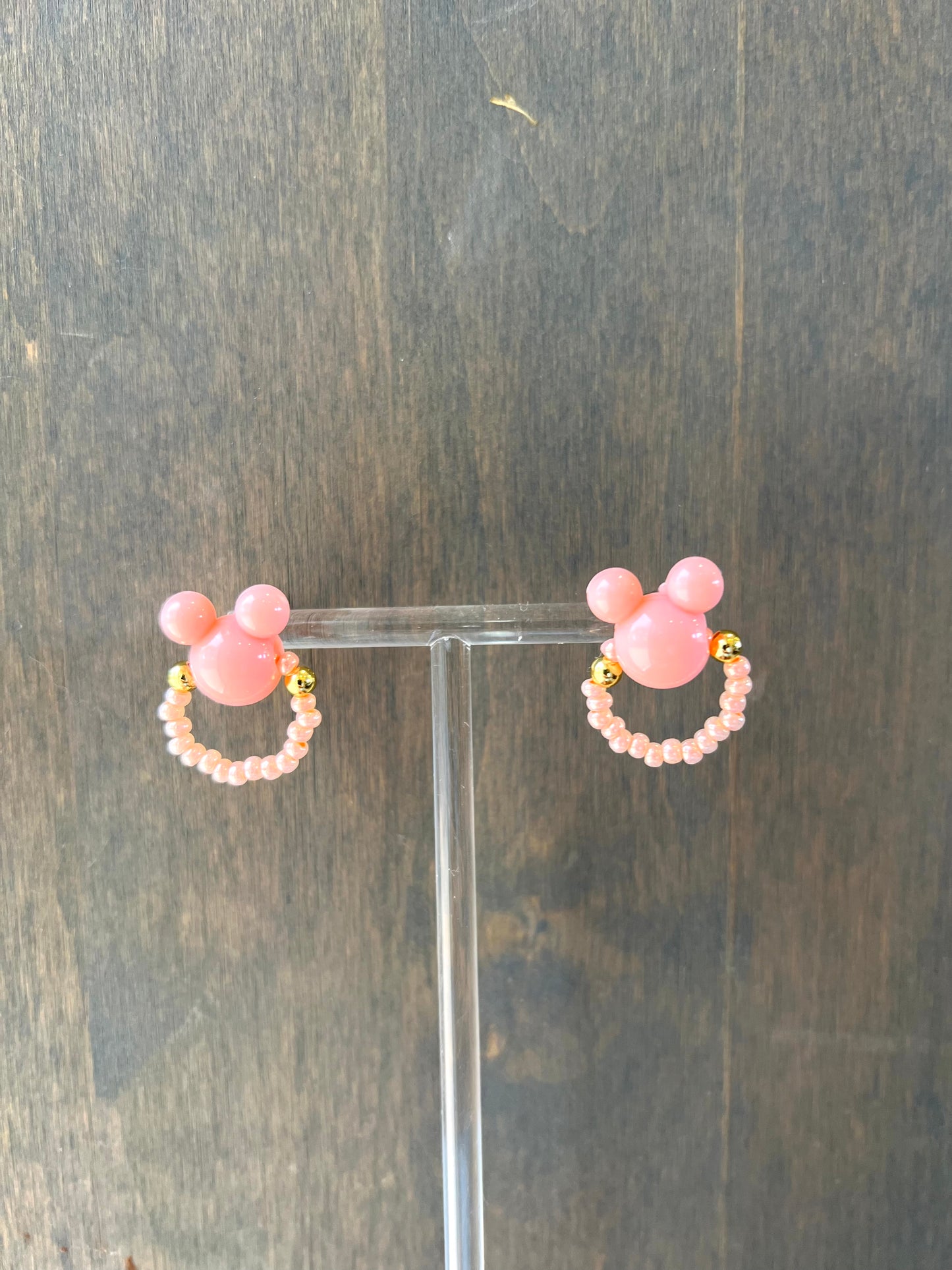 Peach Ring Earrings