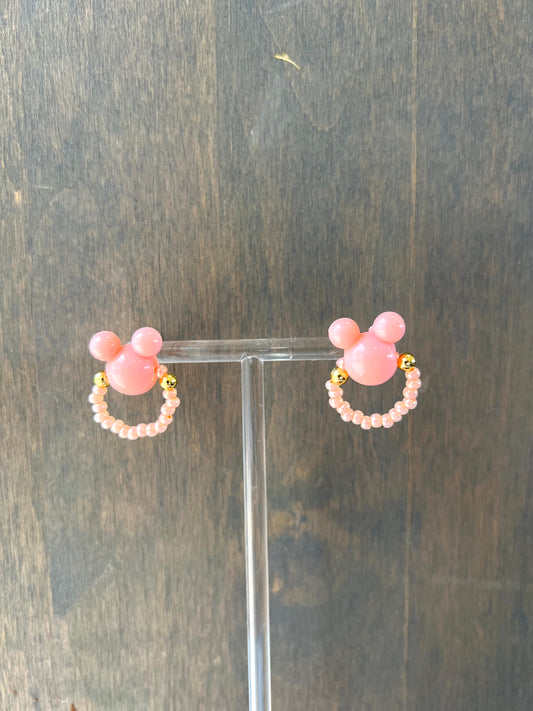 Peach Ring Earrings