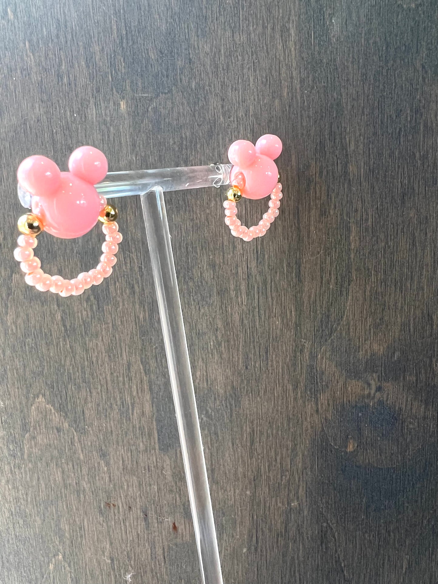 Peach Ring Earrings