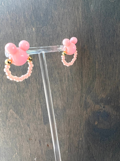 Peach Ring Earrings