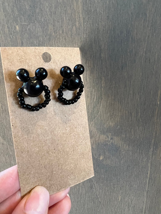 Mini Dark Mouse Earrings
