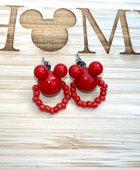 Mini Red Earrings